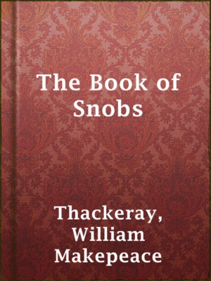 cover image of The Book of Snobs